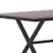 Flash Furniture Gray/Gray 59in x 35.5in Cross Frame Patio Table SB-TB288-GRY-GG - alternate 5